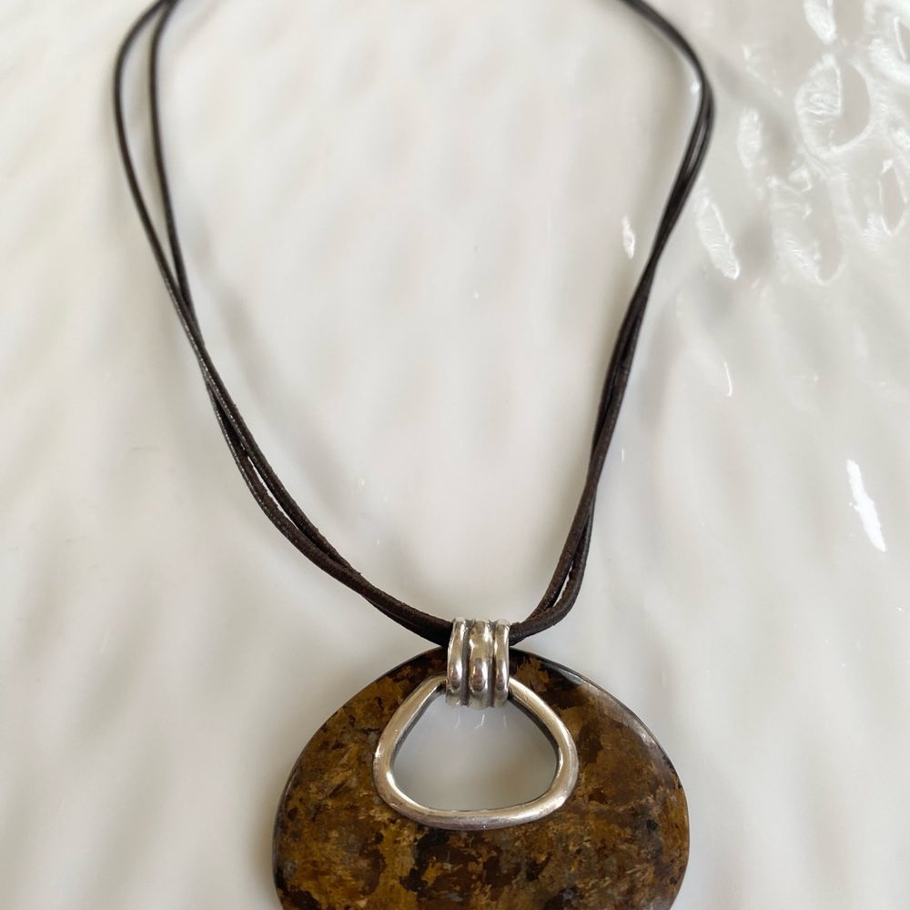 Silpada Bronze Age Necklace Leather Cord  N2014 - Picture 5 of 8
